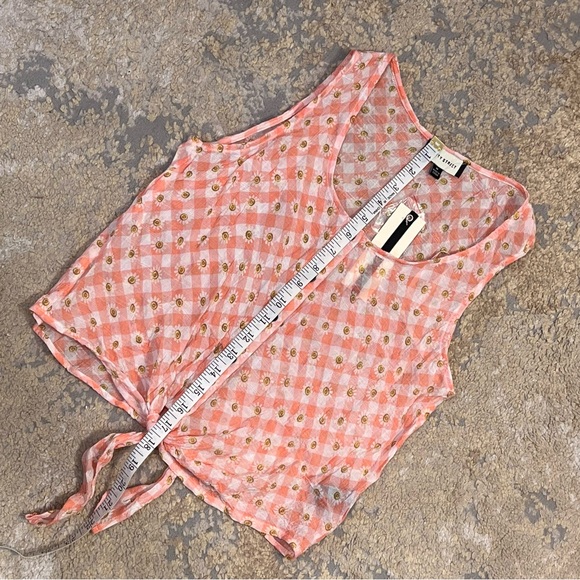 Fifty Street Sleeveless Button Down Tunic, Tied Front, Size Medium NWT - Picture 5 of 11